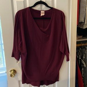 Loose top - maroon